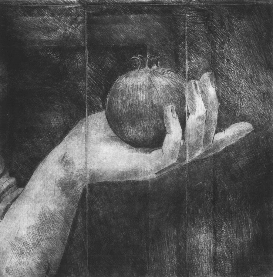 Persefone 2025 incisione a puntasecca 20x20cm